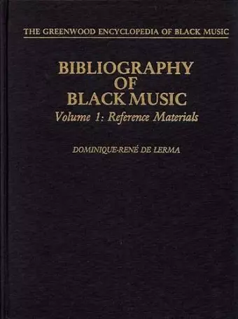 Bibliography of Black Music, Volume 1 cover