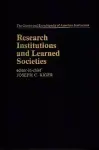 Research Institutions and Learned Societies cover