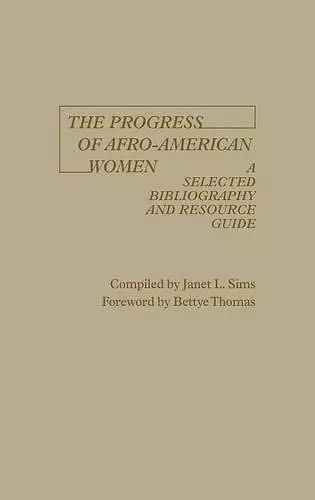 The Progress of Afro-American Women cover