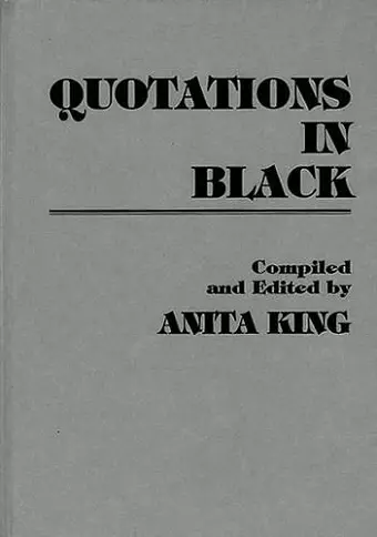 Quotations in Black cover