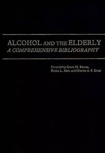 Alcohol and the Elderly cover