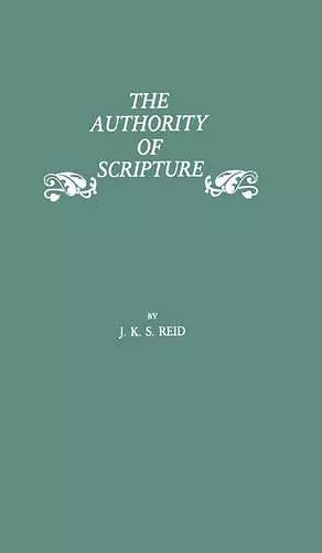The Authority of Scripture cover