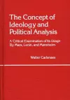 The Concept of Ideology and Political Analysis cover