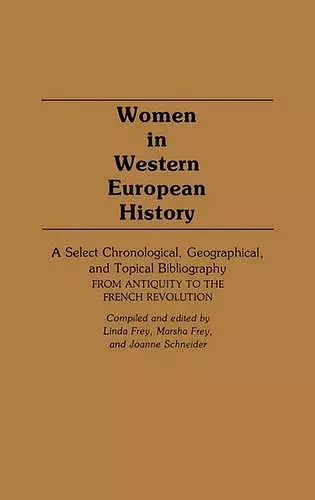 Women in Western European History cover