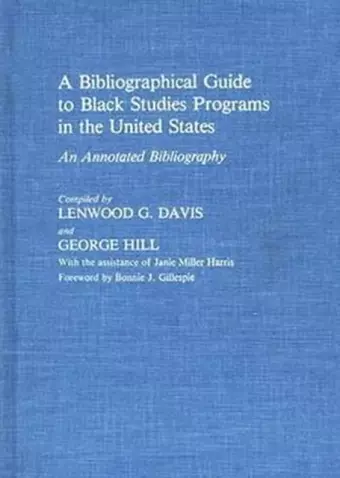 A Bibliographical Guide to Black Studies Programs in the United States cover