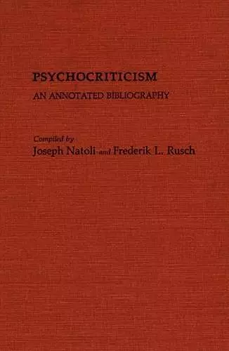 Psychocriticism cover