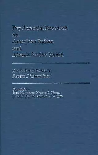Psychosocial Research on American Indian and Alaska Native Youth cover