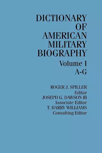 Dict Amer Military Biog V1 cover