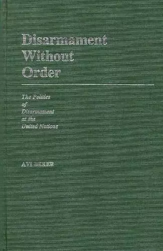 Disarmament Without Order cover