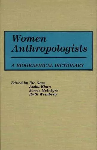 Women Anthropologists cover