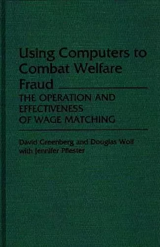 Using Computers to Combat Welfare Fraud cover