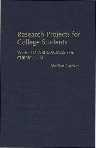 Research Projects for College Students cover