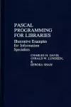 Pascal Programming for Libraries cover