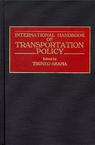 International Handbook of Transportation Policy cover