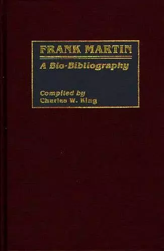 Frank Martin cover