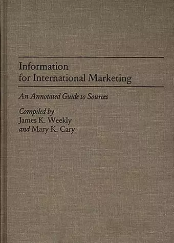 Information for International Marketing cover
