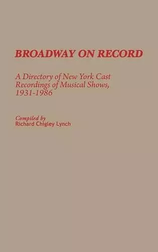 Broadway on Record cover