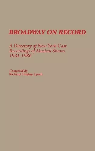Broadway on Record cover