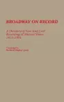 Broadway on Record cover