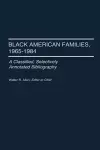 Black American Families, 1965-1984 cover