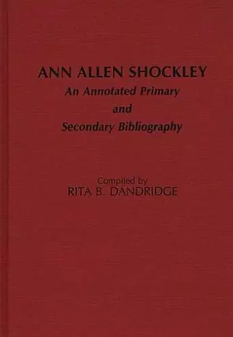 Ann Allen Shockley cover