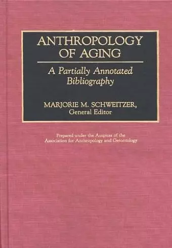 Anthropology of Aging cover
