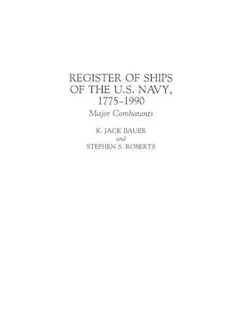 Register of Ships of the U.S. Navy, 1775-1990 cover