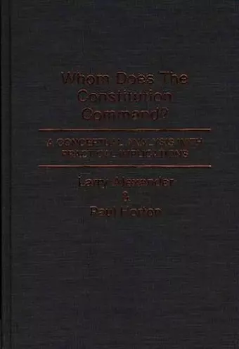 Whom Does the Constitution Command? cover