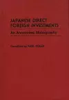 Japanese Direct Foreign Investments cover