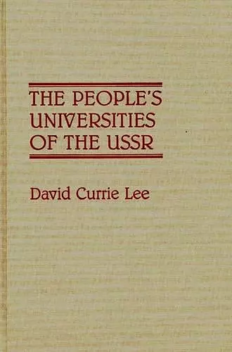 The People's Universities of the USSR cover