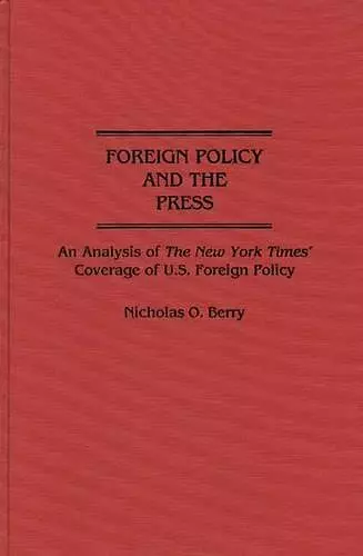 Foreign Policy and the Press cover