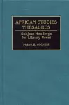African Studies Thesaurus cover