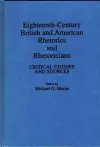 Eighteenth-Century British and American Rhetorics and Rhetoricians cover