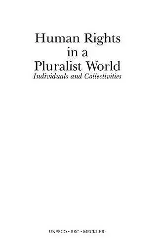 Human Rights in a Pluralist World cover