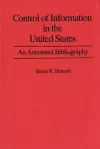 Control of Information in the United States cover