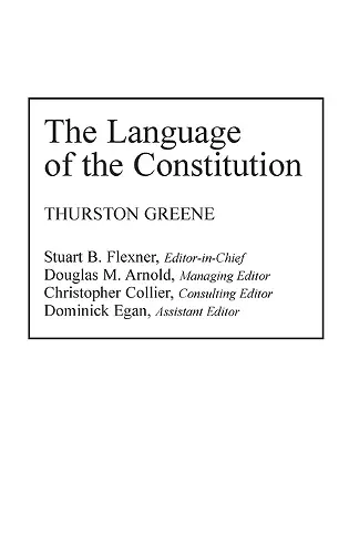 The Language of the Constitution cover