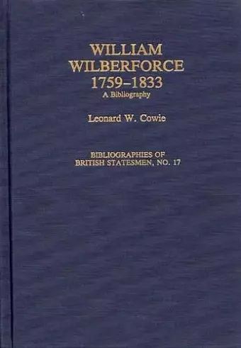 William Wilberforce, 1759-1833 cover