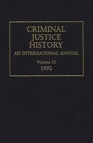Criminal Justice History cover