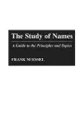 The Study of Names cover