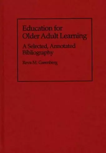 Education for Older Adult Learning cover