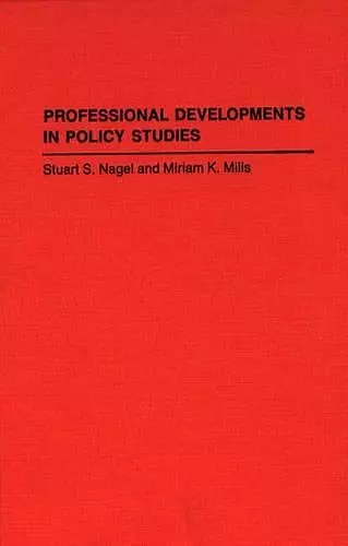 Professional Developments in Policy Studies cover