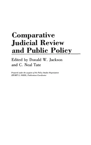 Comparative Judicial Review and Public Policy cover