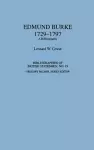 Edmund Burke, 1729-1797 cover