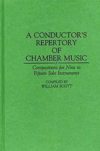 A Conductor's Repertory of Chamber Music cover