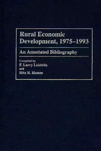 Rural Economic Development, 1975-1993 cover