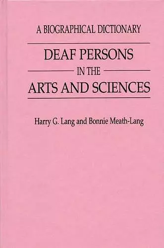 Deaf Persons in the Arts and Sciences cover