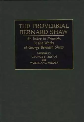 The Proverbial Bernard Shaw cover