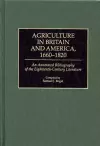Agriculture in Britain and America, 1660-1820 cover