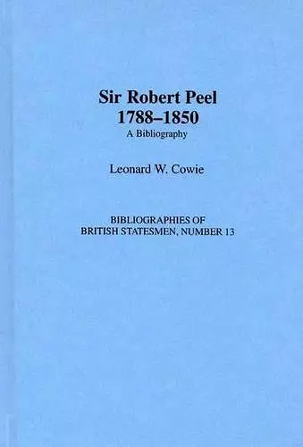 Sir Robert Peel, 1788-1850 cover