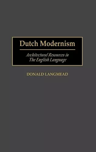 Dutch Modernism cover